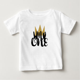 KING WILD ONE Gold Crown 1 1st Birthday Party Baby T-Shirt