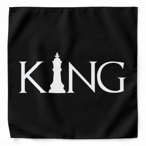 king with chess king piece bandana