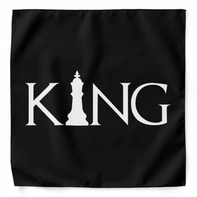 king with chess king piece bandana (Front)