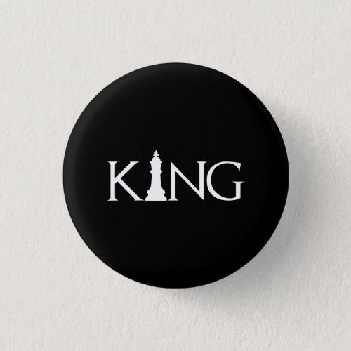 king with chess king piece button