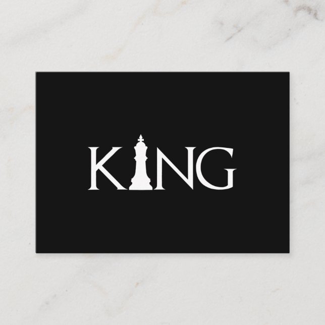 king with chess king piece enclosure card (Front)