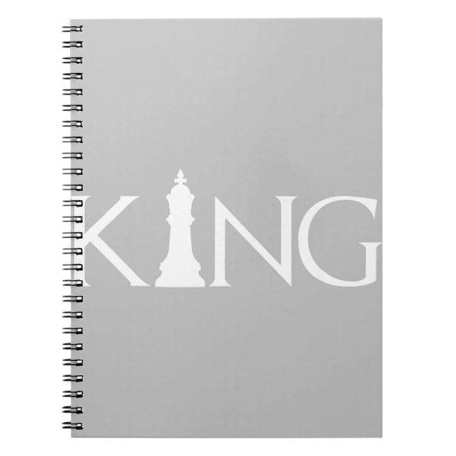 king with chess king piece notebook (Front)