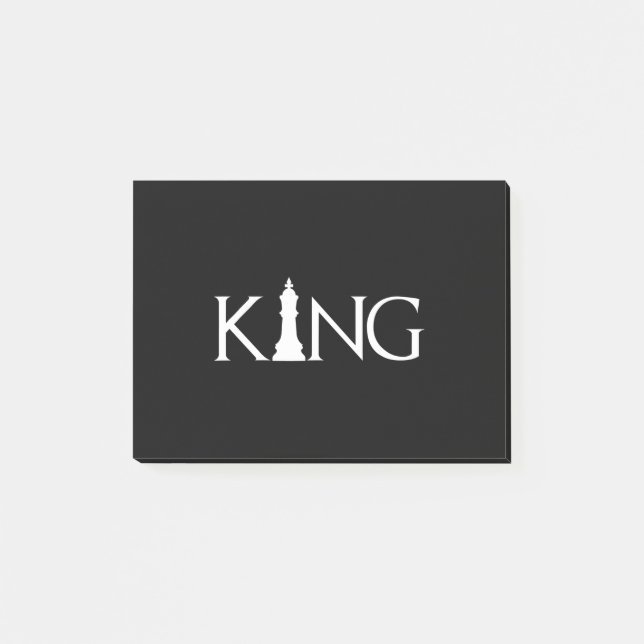 king with chess king piece post-it notes (Front)