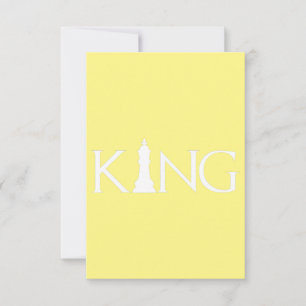 king with chess king piece thank you card