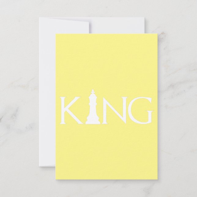 king with chess king piece thank you card (Front)