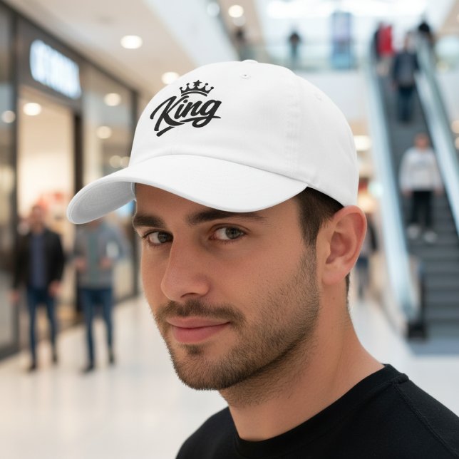 King With Crown Typography Hat (King With Crown Typography Hat by Ricaso. You know you're a king, so show the world.
)