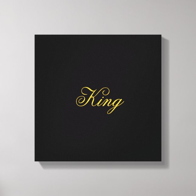 King Wrapped Canvas Print (Front)