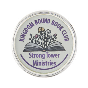 KINGDOM BOUND BOOK CLUB LOGO PLANET JILL ROUND LAPEL PIN