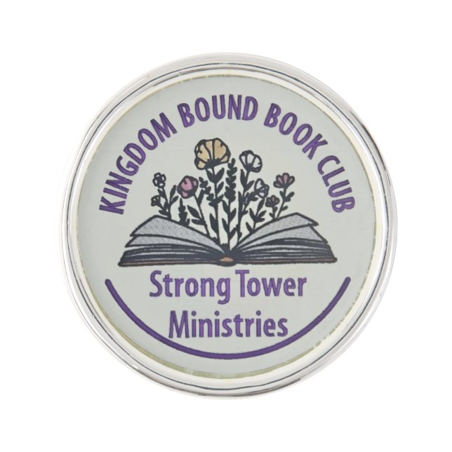 KINGDOM BOUND BOOK CLUB LOGO PLANET JILL ROUND LAPEL PIN (Front)