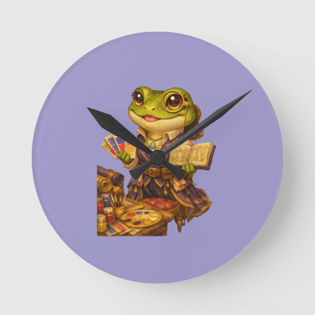Kingdom Designer Frog Character Round Clock (Front)