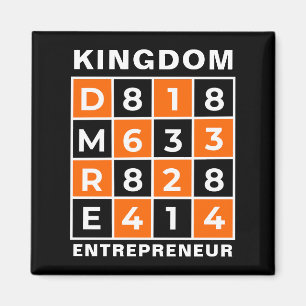 KINGDOM ENTREPRENEUR Christian Bible Verse Magnet