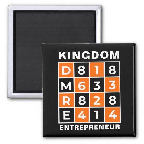 KINGDOM ENTREPRENEUR Christian Bible Verse Magnet