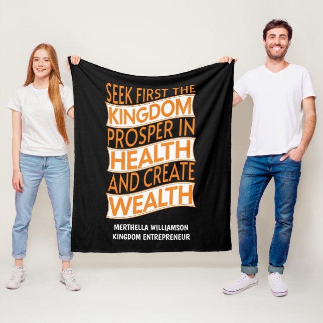 Kingdom Entrepreneur Christian Business Fleece Blanket (In Situ)