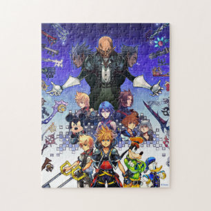 Kingdom Hearts: 2.5ReMIX   Cast and Keyblades Jigsaw Puzzle