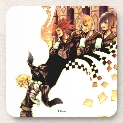 Kingdom Hearts 3582 Days  Roxas Axel  Xion Beverage Coaster