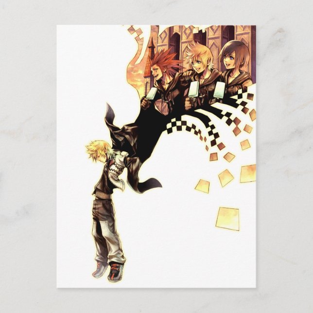 Kingdom Hearts: 358/2 Days | Roxas, Axel, & Xion Postcard (Front)