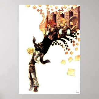 Kingdom Hearts: 358/2 Days | Roxas, Axel, & Xion Poster