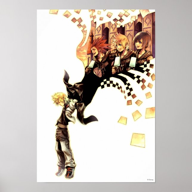 Kingdom Hearts: 358/2 Days | Roxas, Axel, & Xion Poster (Front)