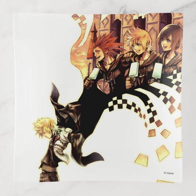 Kingdom Hearts: 358/2 Days | Roxas, Axel, & Xion Trinket Tray (Front)