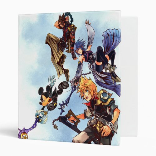 Kingdom Hearts Birth by Sleep  Main Cast Box Art 3 Ring Binder