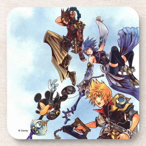 Kingdom Hearts Birth by Sleep  Main Cast Box Art Beverage Coaster