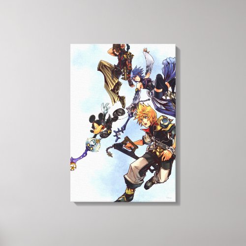 Kingdom Hearts Birth by Sleep  Main Cast Box Art Canvas Print