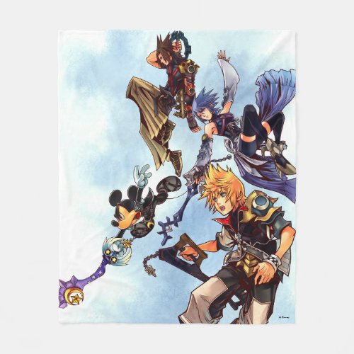 Kingdom Hearts Birth by Sleep  Main Cast Box Art Fleece Blanket