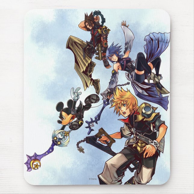Kingdom Hearts: Birth by Sleep | Main Cast Box Art Mouse Pad (Front)