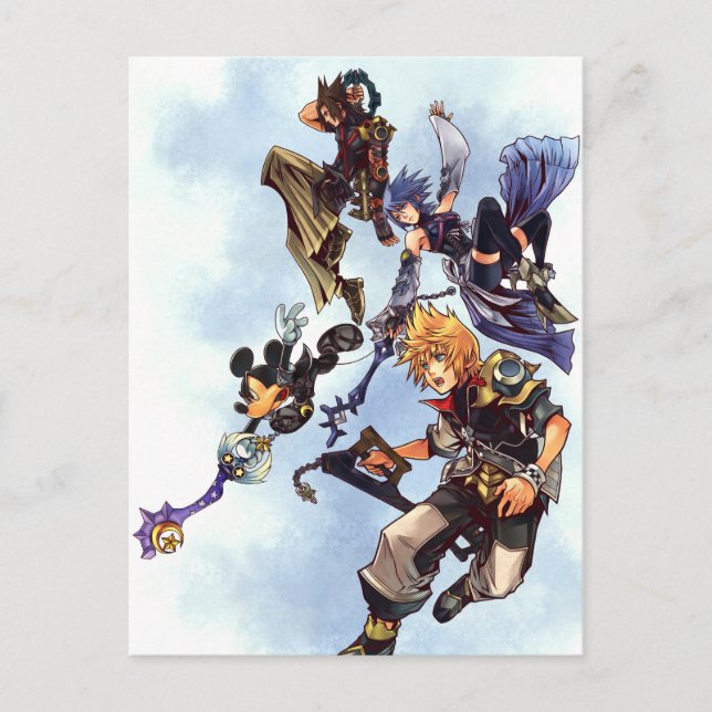 Kingdom Hearts: Birth by Sleep | Main Cast Box Art Postcard (Front)
