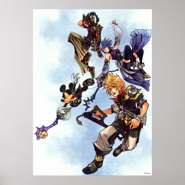 Kingdom Hearts: Birth by Sleep | Main Cast Box Art Poster (Front)