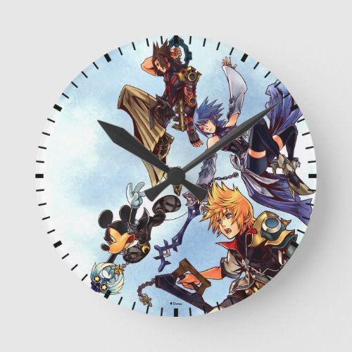 Kingdom Hearts Birth by Sleep  Main Cast Box Art Round Clock