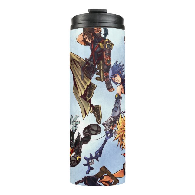Kingdom Hearts: Birth by Sleep | Main Cast Box Art Thermal Tumbler (Front)