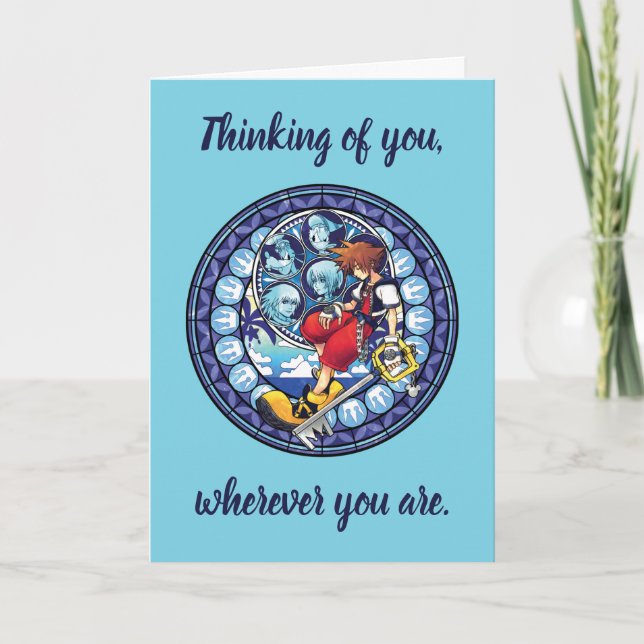 Kingdom Hearts | Blue Stained Glass Key Art Card (Front)