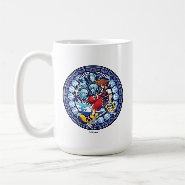 Kingdom Hearts | Blue Stained Glass Key Art Coffee Mug (Left)