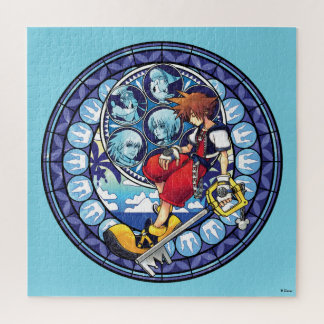 Kingdom Hearts | Blue Stained Glass Key Art Jigsaw Puzzle