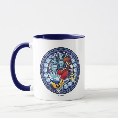 Kingdom Hearts  Blue Stained Glass Key Art Mug