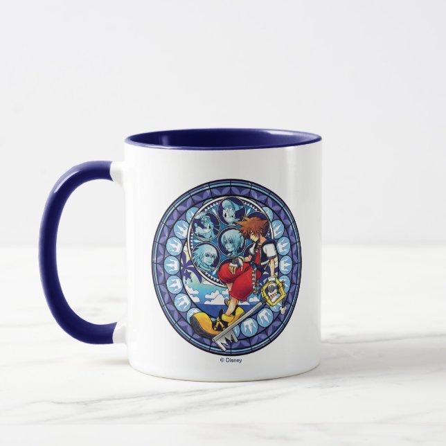 Kingdom Hearts | Blue Stained Glass Key Art Mug (Left)