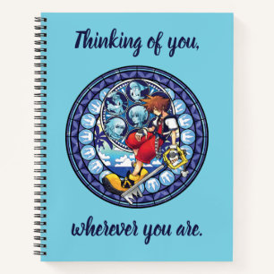 Kingdom Hearts   Blue Stained Glass Key Art Notebook