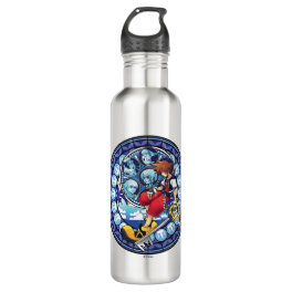 Kingdom Hearts Blue Stained Glass Key Art Stainless Steel Water Bottle