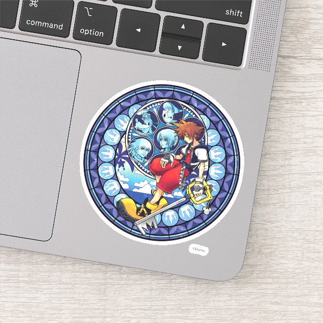 Kingdom Hearts | Blue Stained Glass Key Art Sticker (Detail)