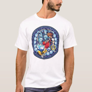 Kingdom Hearts   Blue Stained Glass Key Art T-Shirt