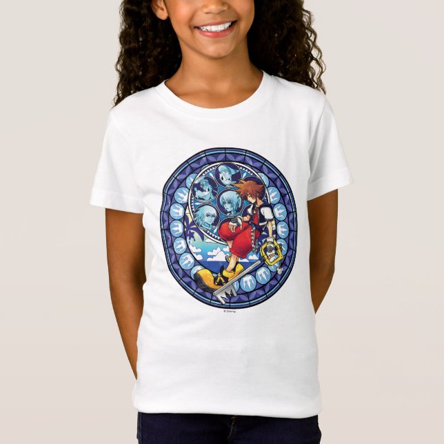 Kingdom Hearts | Blue Stained Glass Key Art T-Shirt (Front)