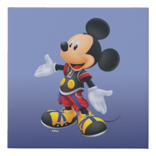 Kingdom Hearts Chain of Memories  King Mickey Faux Canvas Print