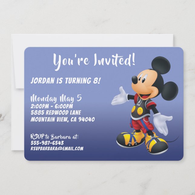 Kingdom Hearts: Chain of Memories | King Mickey Invitation (Front)