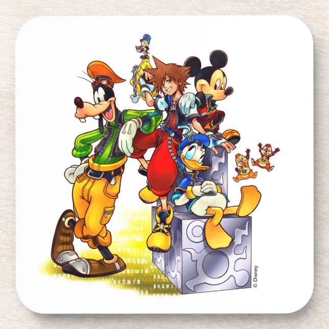 Kingdom Hearts: coded | Group Key Art Beverage Coaster (Front)