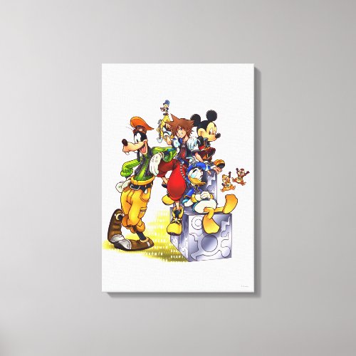 Kingdom Hearts coded  Group Key Art Canvas Print