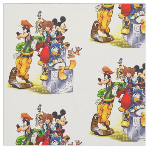 Kingdom Hearts coded  Group Key Art Fabric