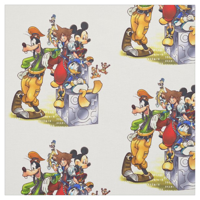 Kingdom Hearts: coded | Group Key Art Fabric (Swatch)