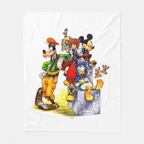 Kingdom Hearts coded  Group Key Art Fleece Blanket