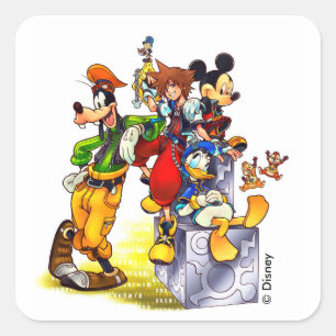 Kingdom Hearts: coded Group Key Art Square Sticker